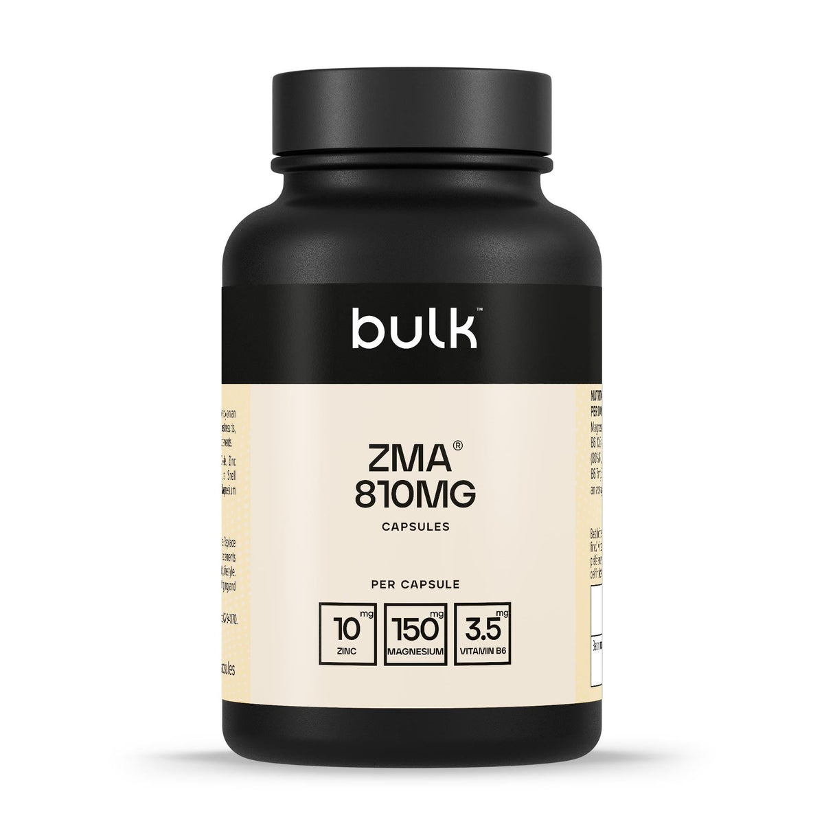 Bulk ZMA 90 capsules original bottle front on white background