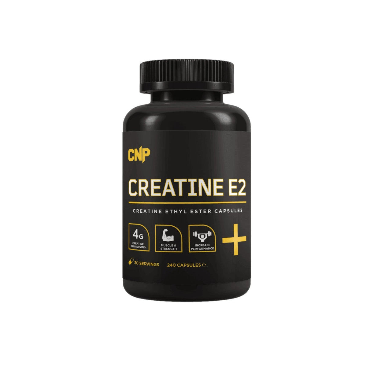 CNP Professional Creatine E2 240 capsules front-facing bottle on white background