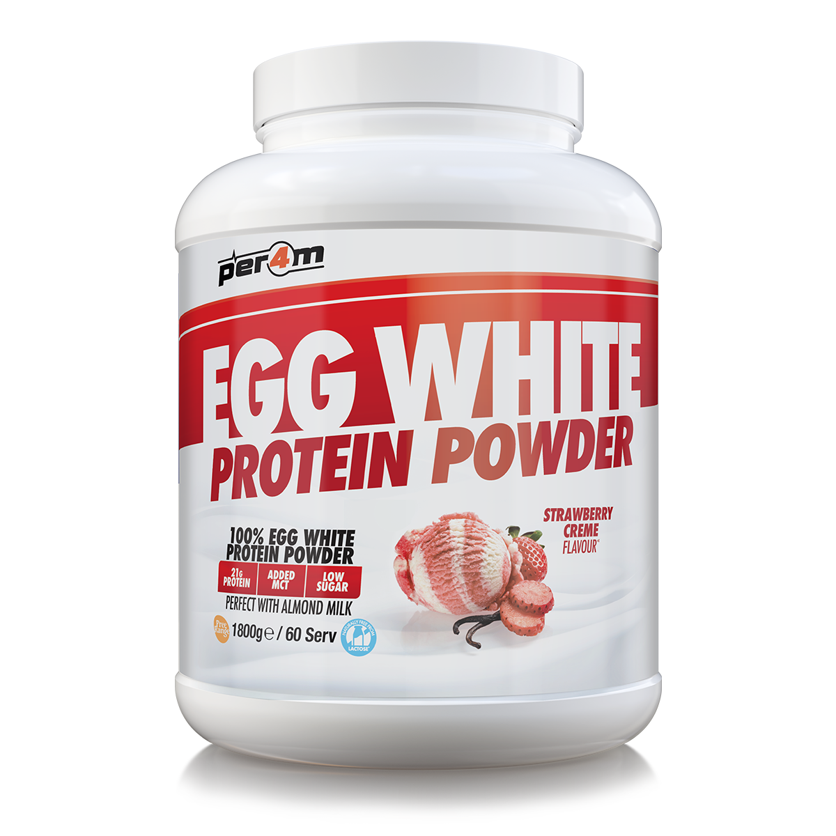 PER4M Egg Protein 1.8kg Strawberry Creme