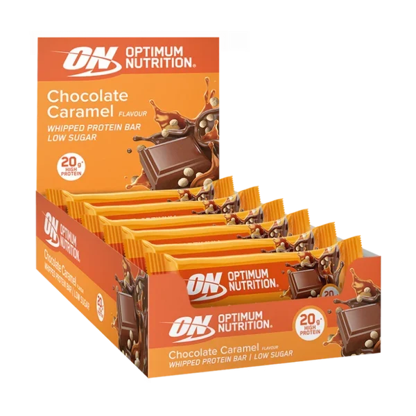 Optimum Nutrition Whipped Protein Bar Chocolate Caramel 10 x 60g multipack front