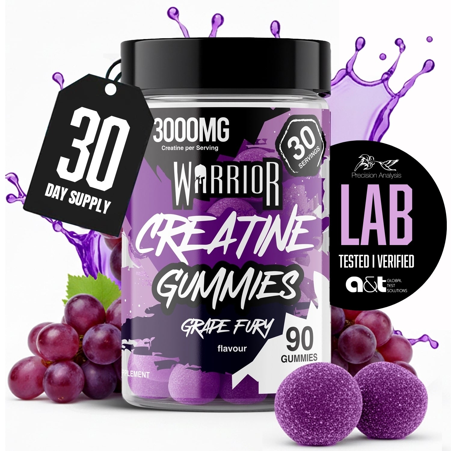 Warrior Creatine Gummies 90 Gummies Grape