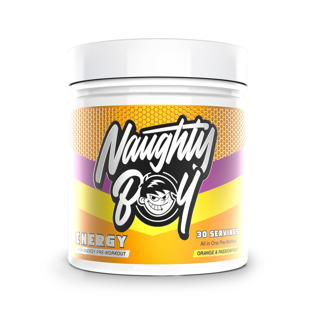 Naughty Boy Energy 390g Orange & Passionfruit manufacturer product photograph