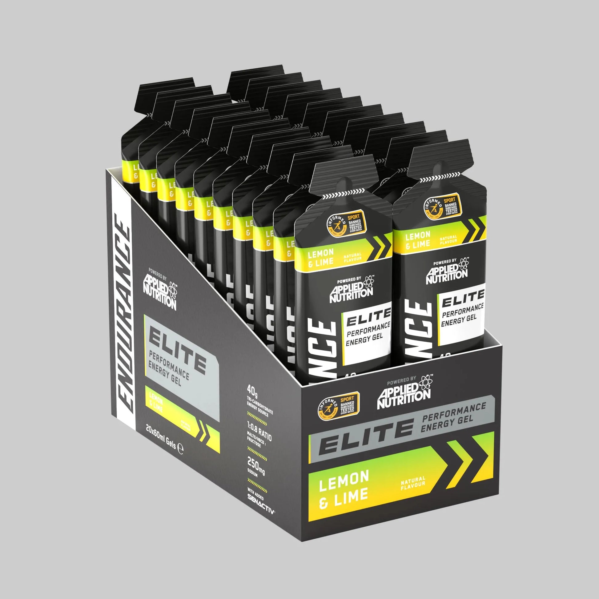Applied Nutrition Endurance Elite Performance Gel 20 x 60ml Lemon & Lime