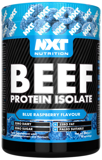 NXT Nutrition Beef Protein Isolate 540g Blue Raspberry