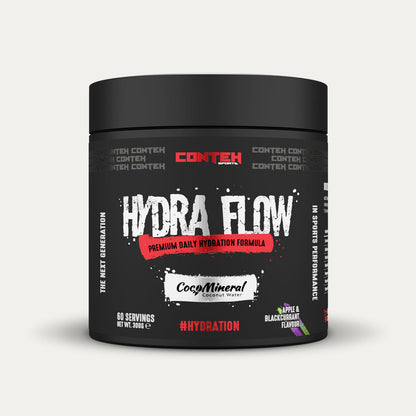 Conteh Sports Hydra Flow 300g Apple & Blackcurrant front-facing tub