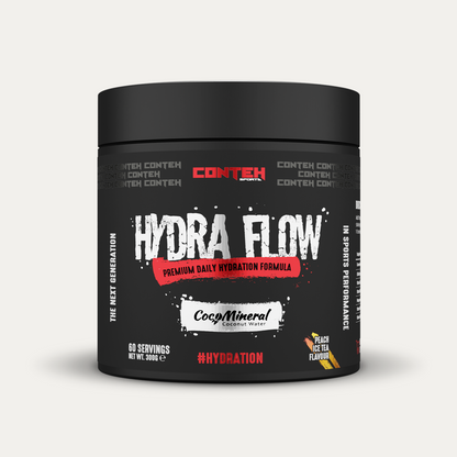Conteh Sports Hydra Flow 300g Peach Ice Tea front-facing tub