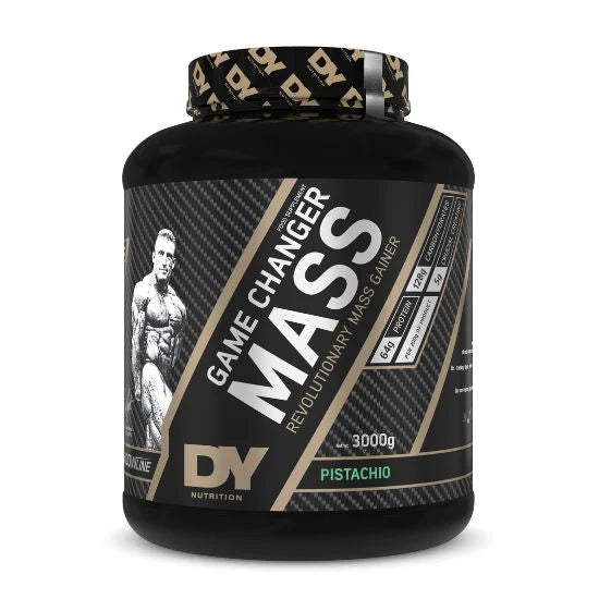 DY Nutrition Game Changer Mass 3kg Pistachio flavour front of tub