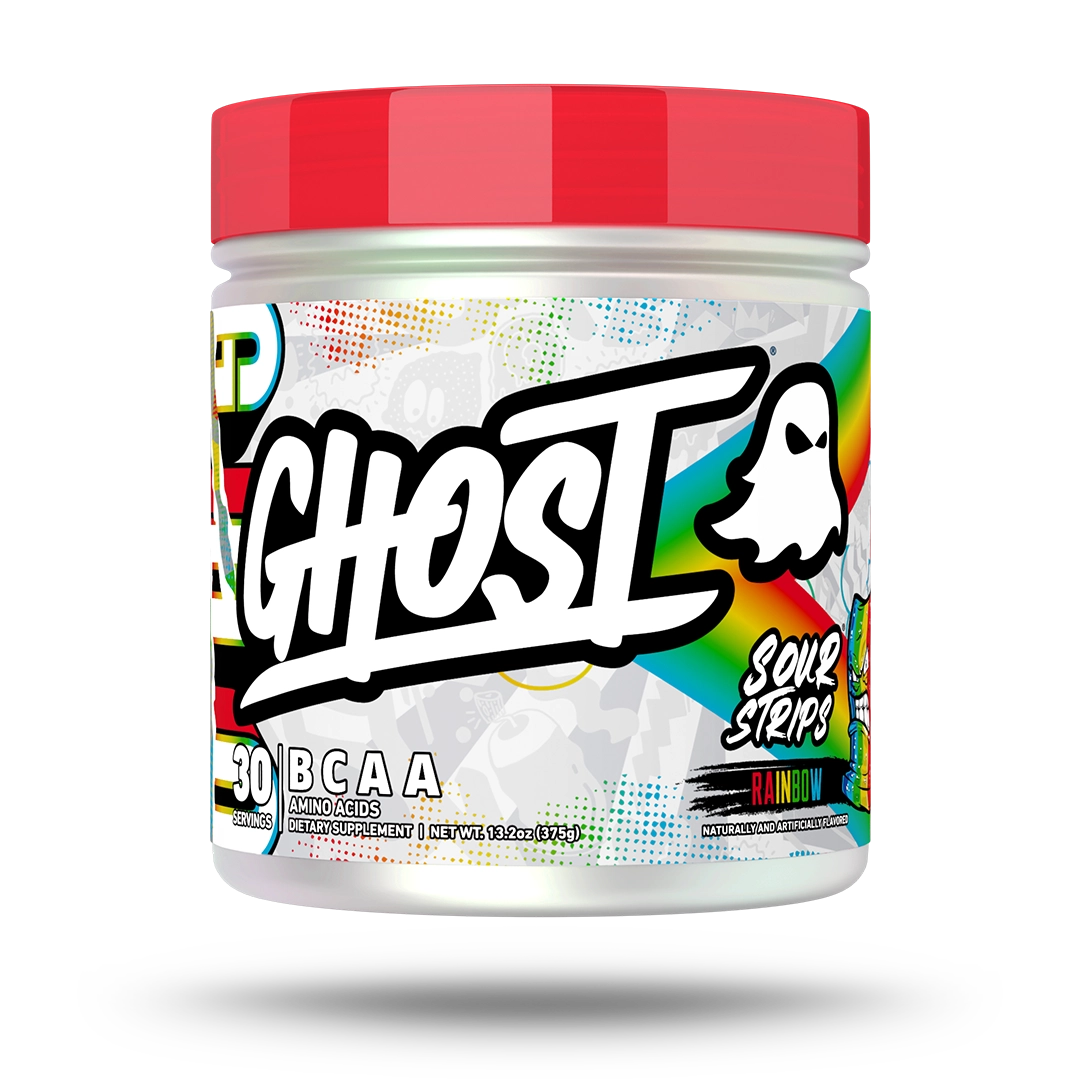 GHOST BCAA V2 SOUR STRIPS Rainbow 30 servings, 375g tub