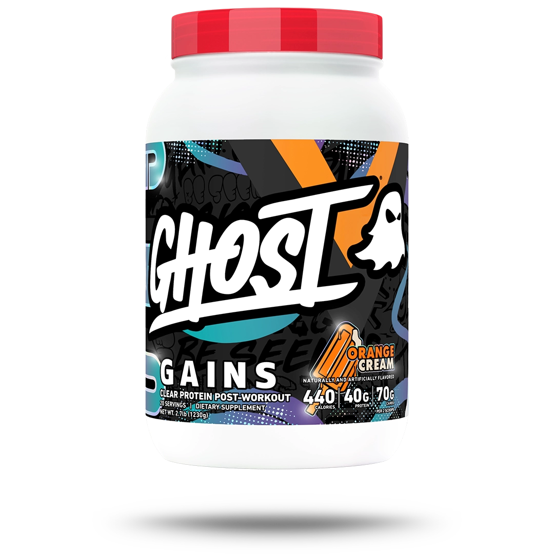 GHOST Clear Gains 1230g Orange Cream tub front