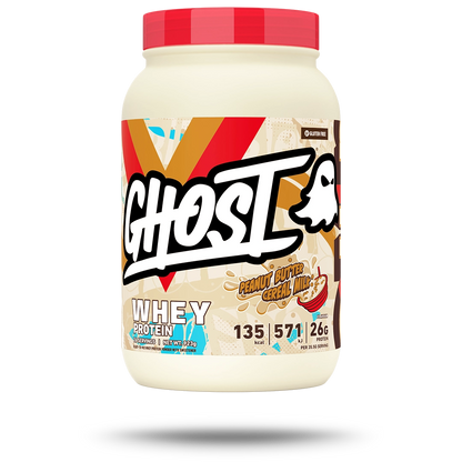 GHOST Whey Peanut Butter Cereal Milk 923g UK front of tub