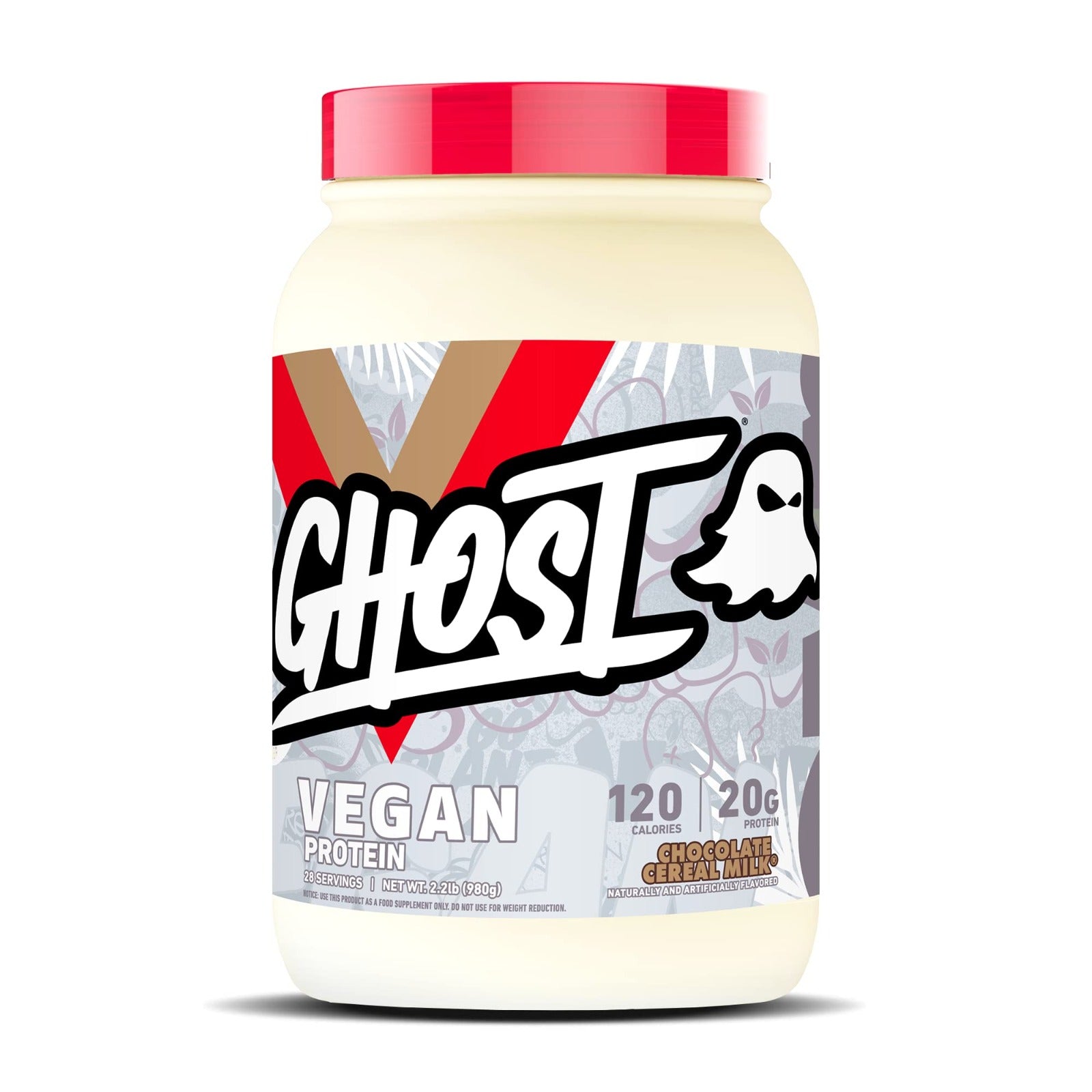 GHOST Vegan Protein 980g Chocolate Cereal Milk, manufacturer product front