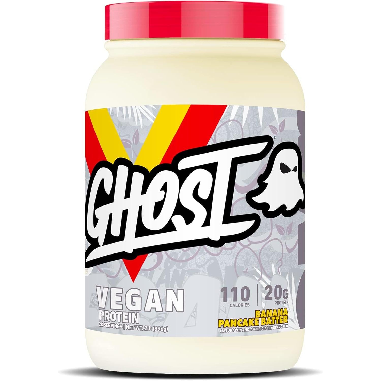 GHOST Vegan 896g Banana Pancake Batter tub