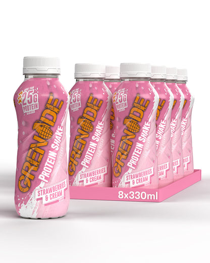 Grenade Protein Shake 8x330ml Strawberries & Cream