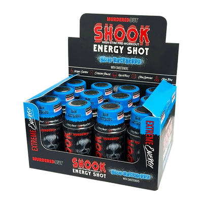 Murdered Out Shook Energy Shot 12 x 60ml Blue Raspberry