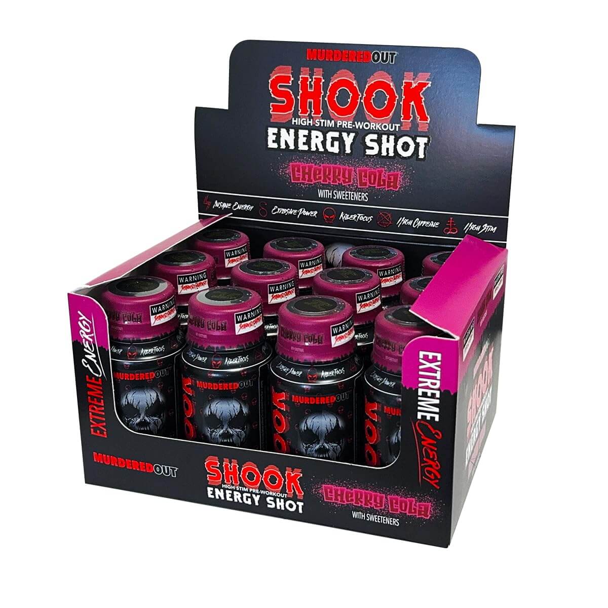 Murdered Out Shook Energy Shot 12 x 60ml Cherry Cola