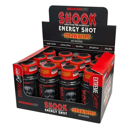 Murdered Out Shook Energy Shot 12 x 60ml Strawberry