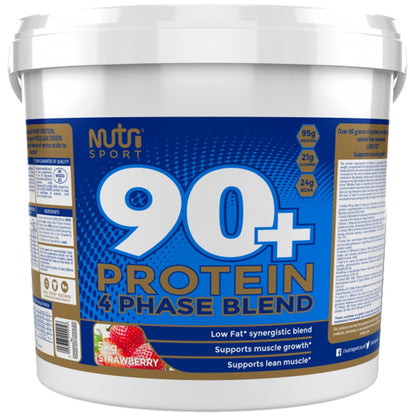 NutriSport 90+ Protein 5kg Strawberry front pack