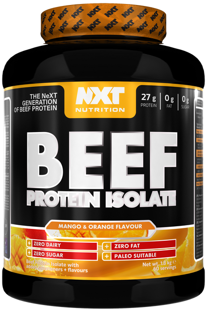 NXT Nutrition Beef Protein Isolate 1.8kg Mango & Orange