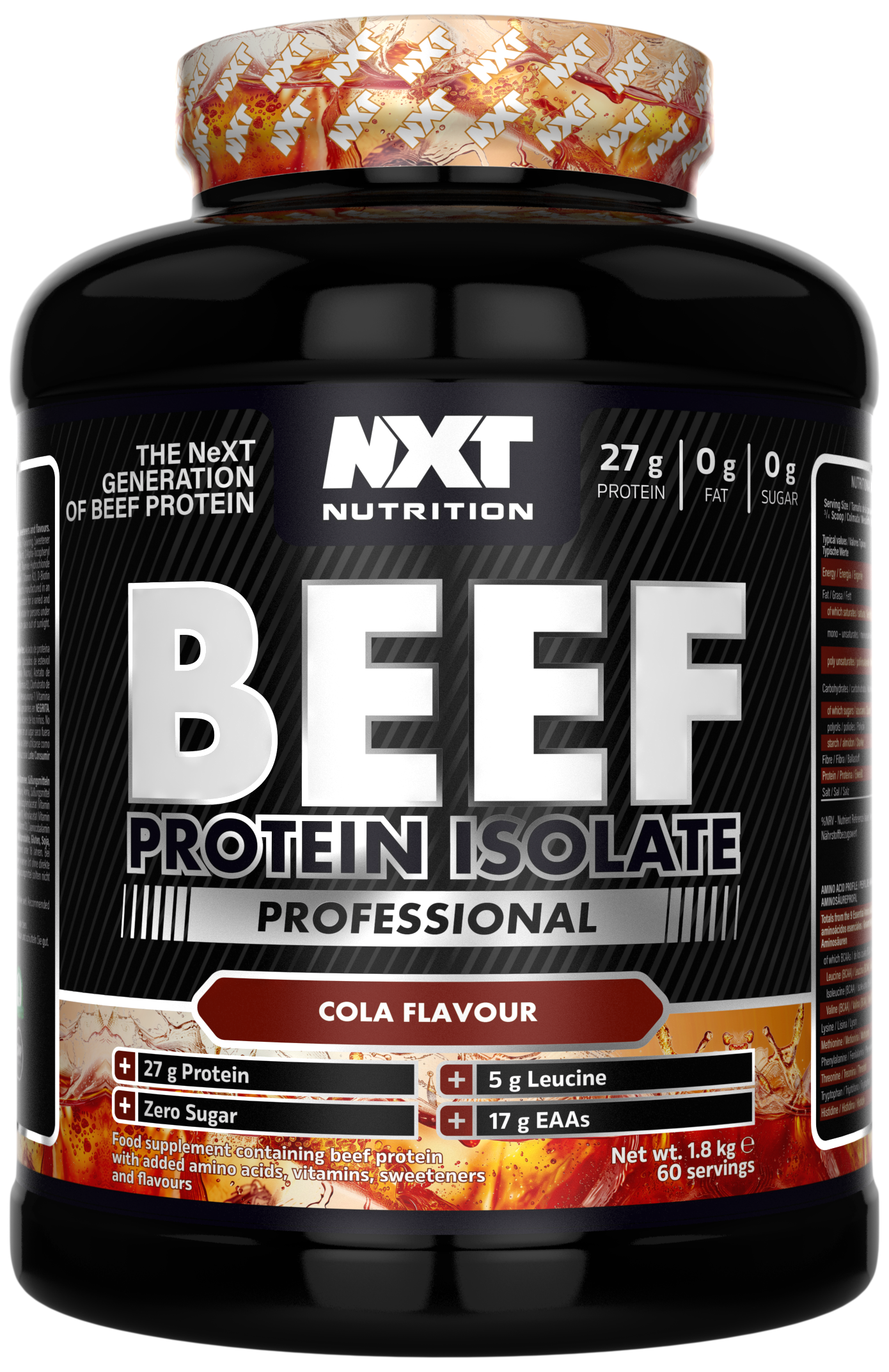 NXT Nutrition Beef Protein Isolate Professional 1.8kg Cola