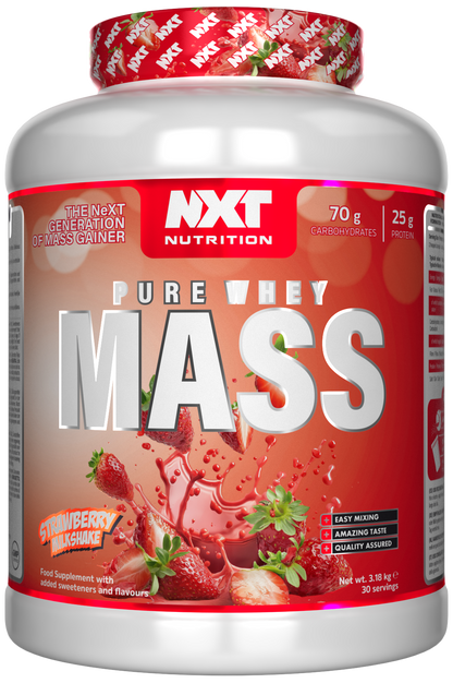 NXT Pure Whey Mass 3.18kg Strawberry Milkshake