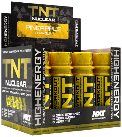 NXT Nutrition TNT Nuclear Shots 12 x 60ml pineapple display box