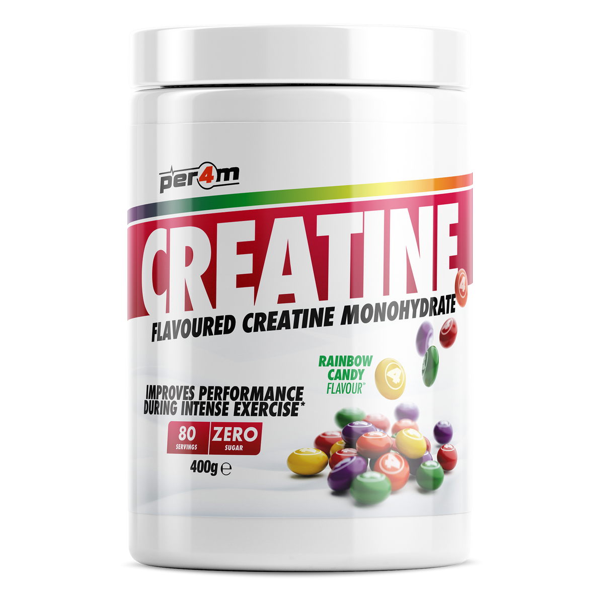 Per4m Creatine 400g Rainbow Candy tub