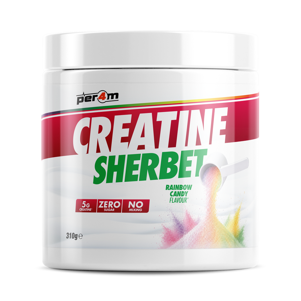 PER4M Creatine Sherbet 310g Rainbow Candy