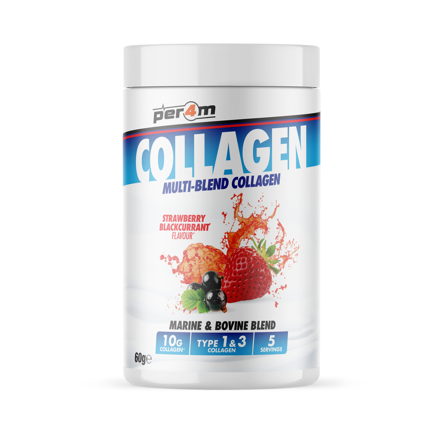 PER4M Multi-Blend Collagen 60g Strawberry Blackcurrant