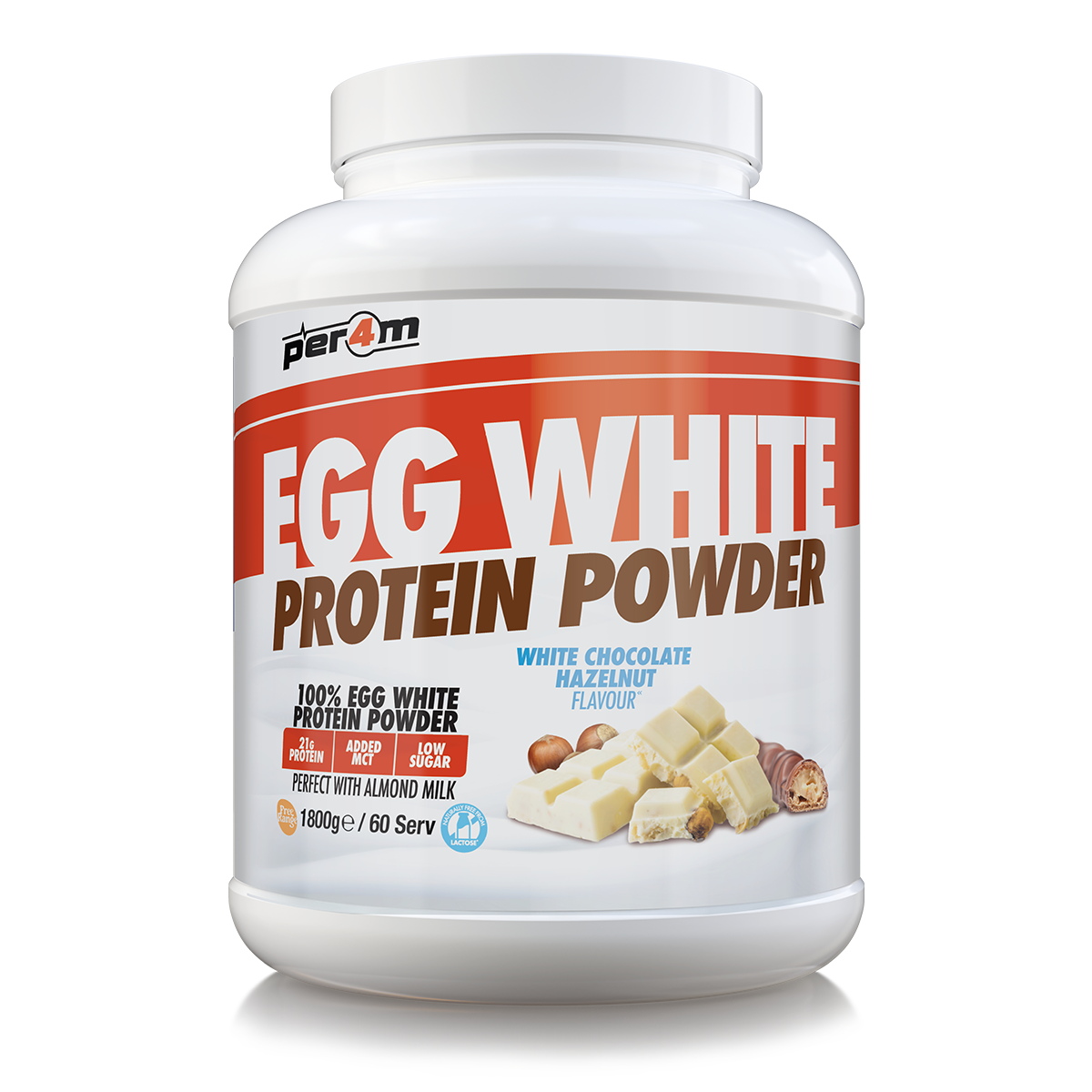PER4M Egg Protein 1.8kg White Chocolate Hazelnut