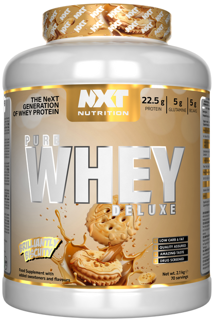 NXT Nutrition Pure Whey Deluxe 2.1kg Brilliantly Biscuity
