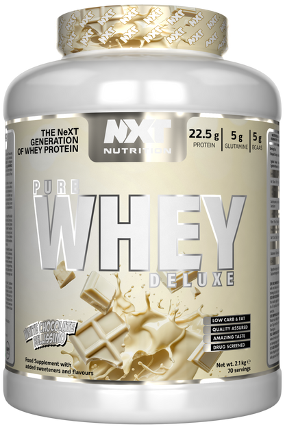 NXT Nutrition Pure Whey Deluxe 2.1kg White Chocolate Bellissimo