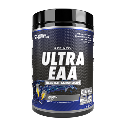 Refined Nutrition Ultra EAA 300g Energy – front-facing manufacturer tub