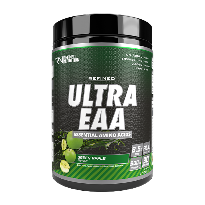 Refined Nutrition Ultra EAA 300g Green Apple – front-facing manufacturer tub