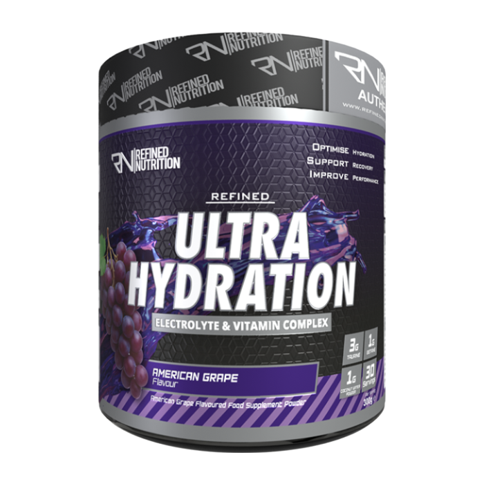 Refined Nutrition Ultra Hydration 300g American Grape – front-facing manufacturer tub