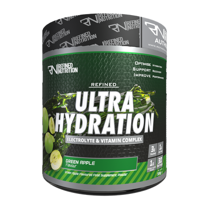 Refined Nutrition Ultra Hydration 300g Green Apple front-facing tub