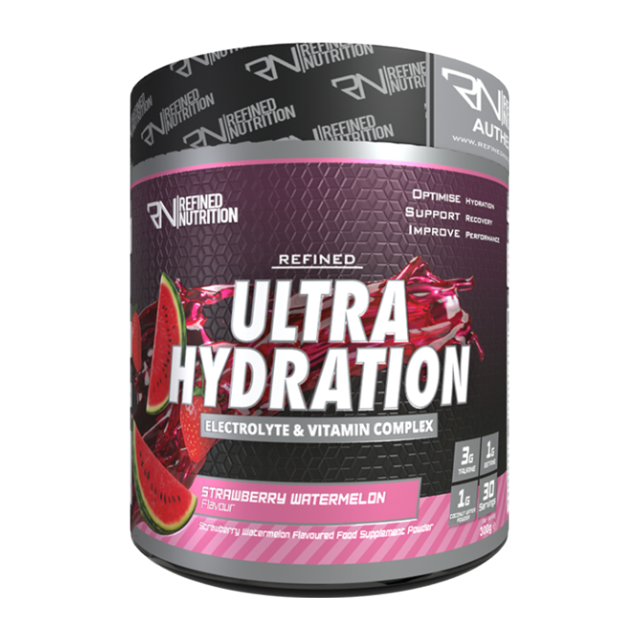 Refined Nutrition Ultra Hydration 300g Strawberry Watermelon front-facing tub