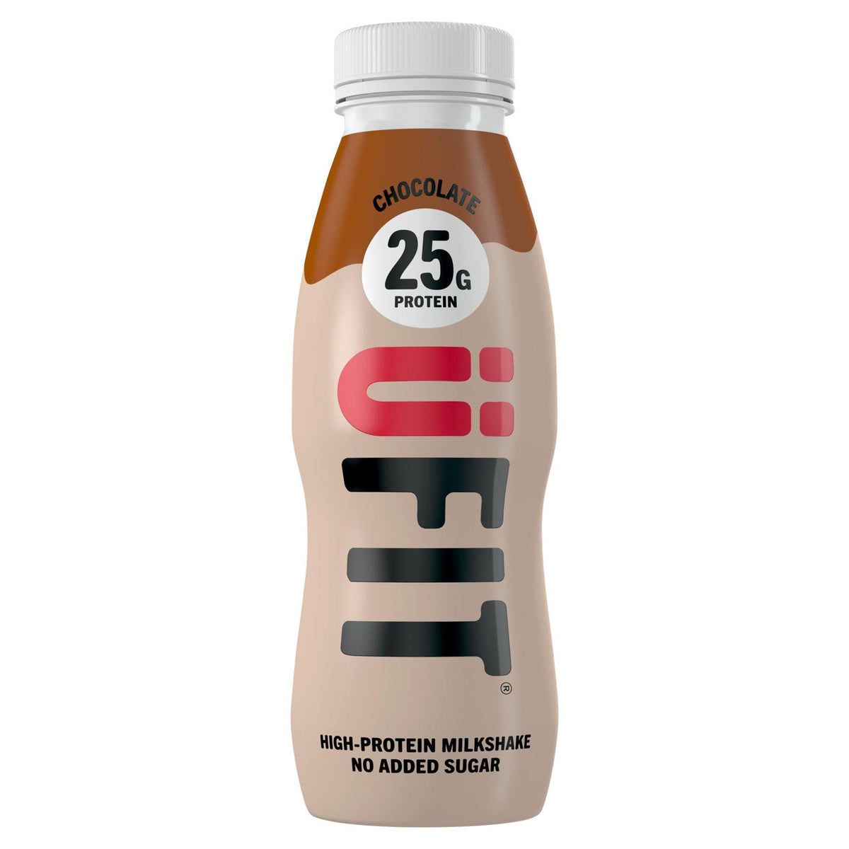 UFIT 25g protein milkshake 330ml Chocolate bottle front view
