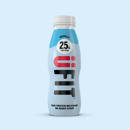 UFIT 25g protein milkshake 330ml Vanilla bottle front view