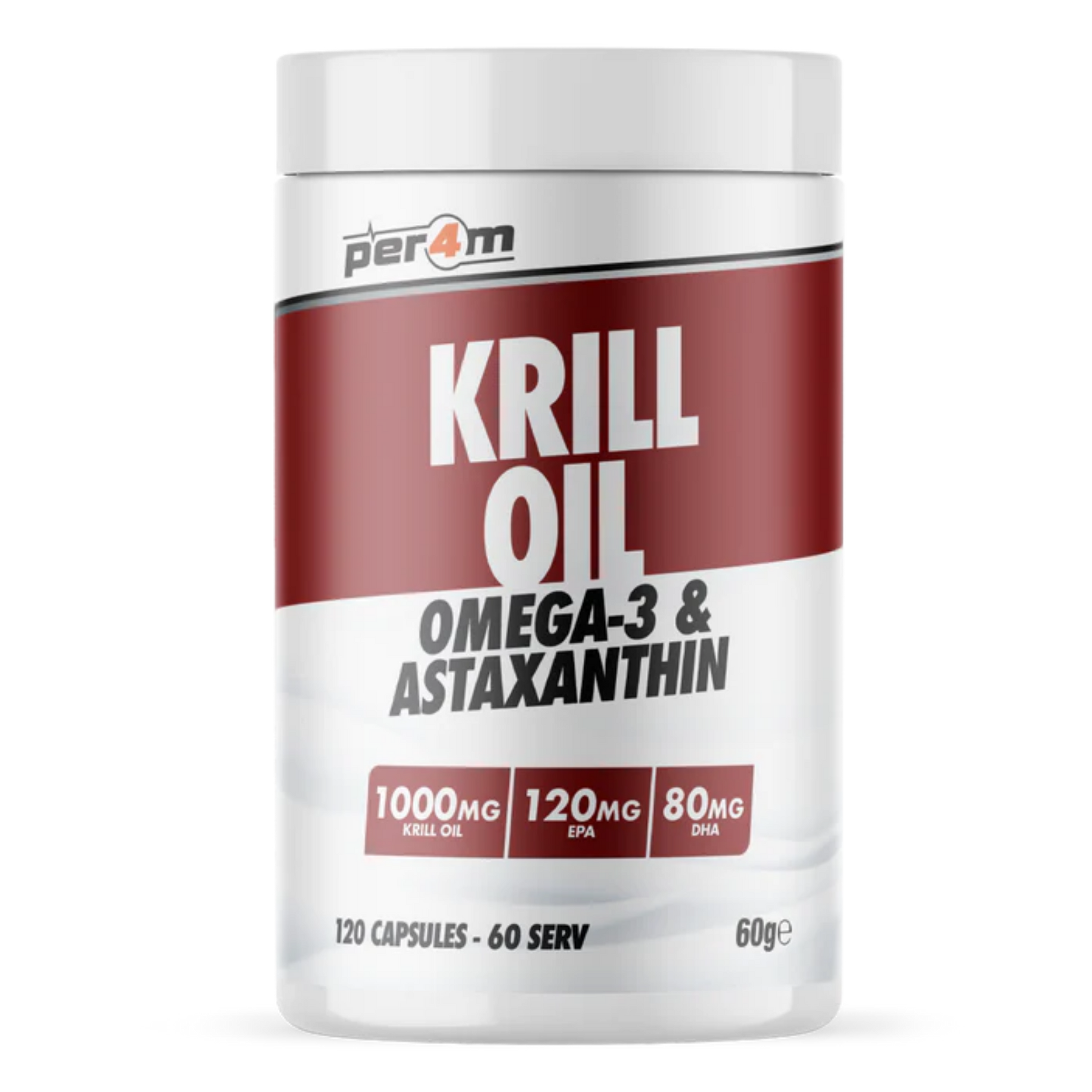PER4M Krill Oil Omega-3 & Astaxanthin 120 Softgels