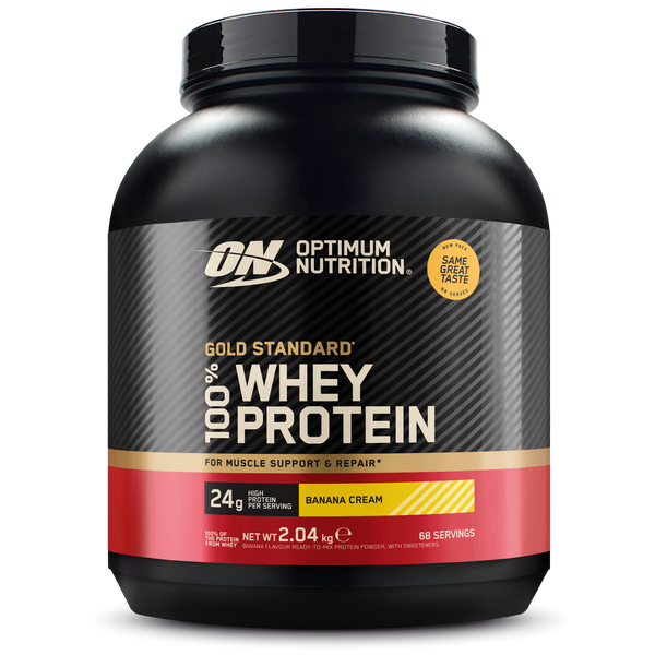 Optimum Nutrition Gold Standard 100% Whey 2.04kg Banana Cream front tub