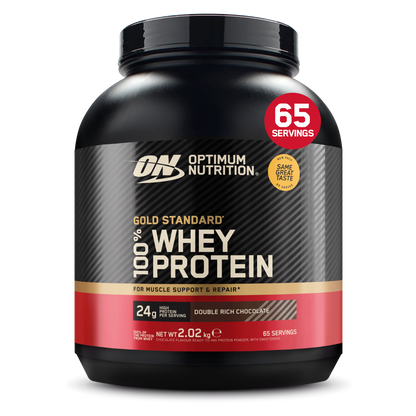 Optimum Nutrition Gold Standard 100% Whey 2.02kg Double Rich Chocolate front tub