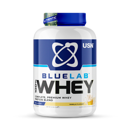 USN Blue Lab Whey 2kg Vanilla exact pack front-facing product image