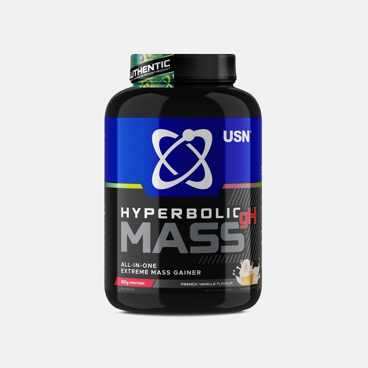 USN Hyperbolic Mass 2kg French Vanilla front-facing tub