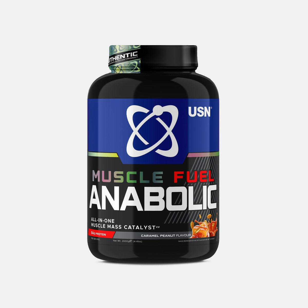 USN Muscle Fuel Anabolic 2kg Caramel Peanut Butter front tub