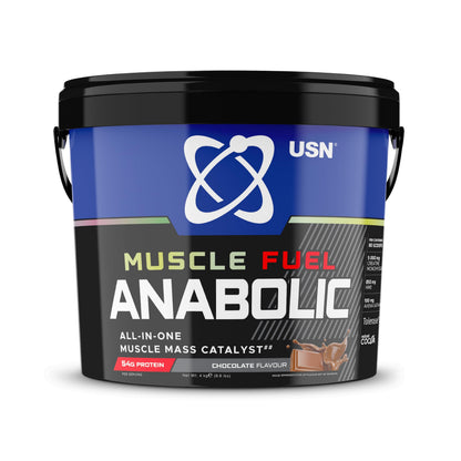 USN Muscle Fuel Anabolic 4kg Chocolate front-facing tub